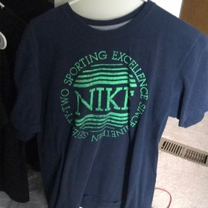Navy Blue Green Large Nike shirt